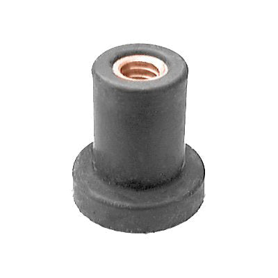 Au-ve-co® AuvecoPak AP13010 Well Nut With Captive Brass Nut, System of Measurement: Imperial, 1/4-20 Thread, Neoprene