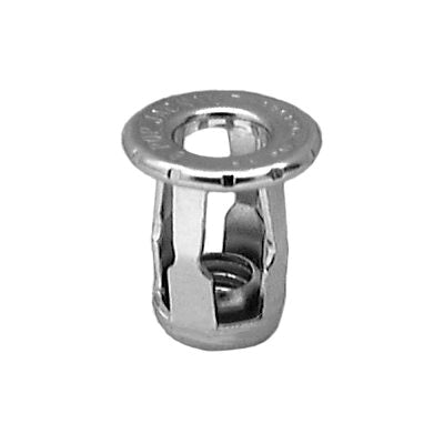 Au-ve-co® AuvecoPak AP13014 Well Nut, System of Measurement: Imperial, #10-24 Thread, 0.382 in OD, 1010 Steel, Zinc