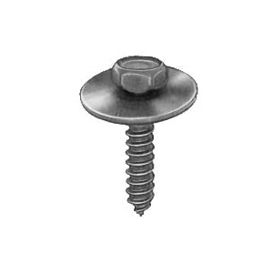 Au-ve-co® AP15373 Tapping Screw, System of Measurement: Metric, M4.2x1.41 Thread, 20 mm L, Hex, Sems® Head
