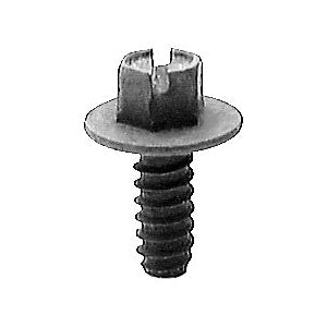 Au-ve-co® AuvecoPak AP16421 License Plate Screw, System of Measurement: Imperial, #14 Thread, 5/8 in L, Hex Washer Head