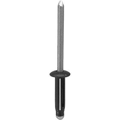 Au-ve-co® AP16864 Rivet, 3/16 in Dia Rivet, 3/8 in Dia Flange, 3/64 to 11/32 in Panel Grip, Aluminum