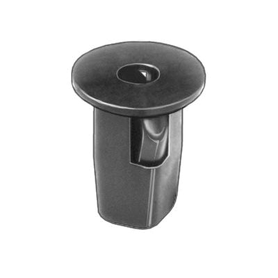 Au-ve-co® AuvecoPak AP19194 Screw Grommet, 16 mm Dia Head, Fits Hole Size: 9 x 9 mm, Nylon, Black