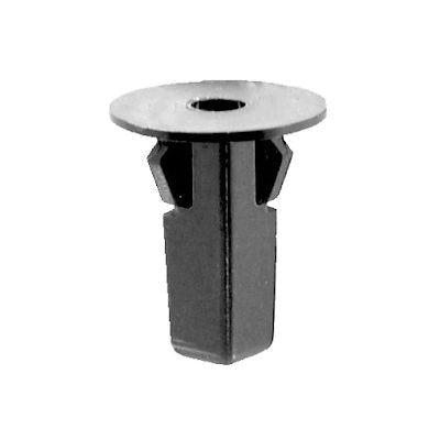Au-ve-co® AuvecoPak AP19721 Screw Grommet, 20 mm Dia Head, Fits Hole Size: 8 x 8 mm, Nylon, Black
