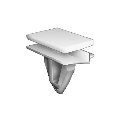 Au-ve-co® AuvecoPak AP20607 Rocker Panel Molding Clip, Nylon, White