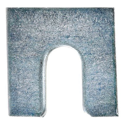 Au-ve-co® AP3155 Shim, 1/16 in Thick, 3/8 in W Slot, 1-1/4 in OAL, 1-1/8 in OAW, Zinc