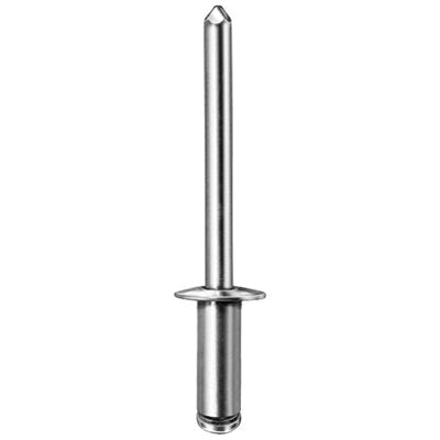 Au-ve-co® AuvecoPak AP8311 Dome Head Blind Rivet, 7/16 in L, 3/16 in Dia, 1/8 to 1/4 in Grip, Aluminum, Silver