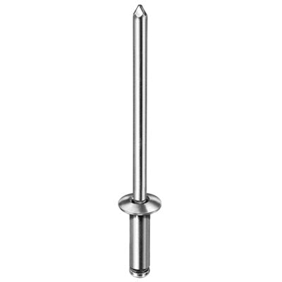 Au-ve-co® AuvecoPak AP8925 Dome Head Blind Rivet, 3/8 in L, 1/8 in Dia, 3/16 to 1/4 in Grip, Aluminum, Silver