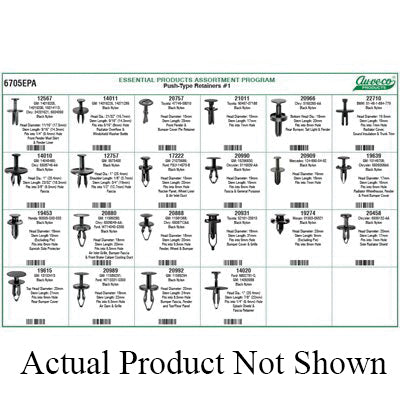Au-ve-co® 6705EPA Push-Type Retainer Assortment, 360 -Piece