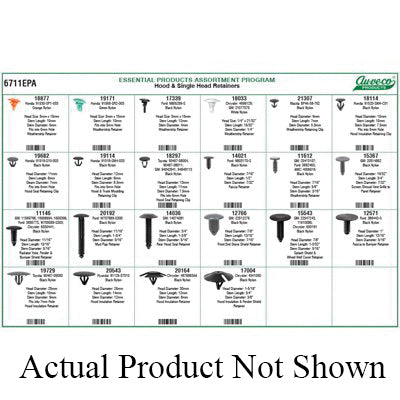Au-ve-co® 6711EPA Hood and Single Head Retainers Assortment, 415 -Piece
