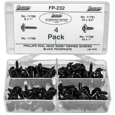 Au-ve-co® FP-232 Fastener Assortment, 100 -Piece