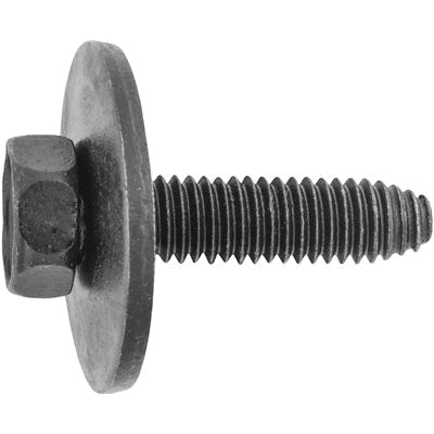 Au-ve-co® 12066 Body Bolt, System of Measurement: Metric, M6x1 Thread, 25 mm L, Hex, Sems® Head, 10 mm Head