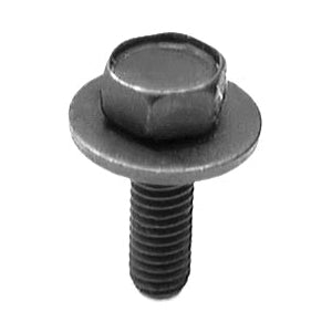 Au-ve-co® 12067 Body Bolt, System of Measurement: Metric, M6x1 Thread, 20 mm L, Hex, Sems® Head, 10 mm Head