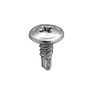 Au-ve-co® 12095 Screw, System of Measurement: Imperial, #8 Thread, 1/2 in L, Phillips® Washer Teks Head, Zinc