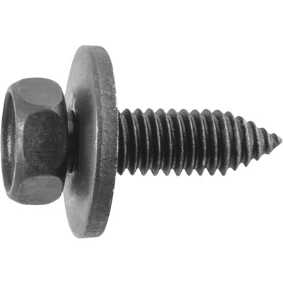 Au-ve-co® 12693 Body Bolt, System of Measurement: Metric, M6x1 Thread, 20 mm L, Hex, Sems® Head, 10 mm Head