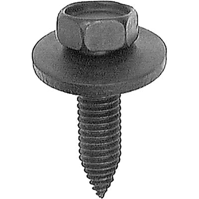 Au-ve-co® 13614 Body Bolt, System of Measurement: Metric, M8x1.25 Thread, 30 mm L, Hex, Sems® Head, 13 mm Head