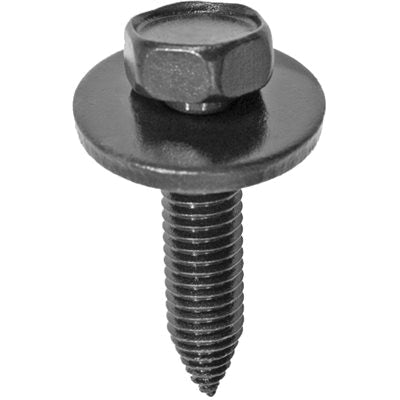 Au-ve-co® 13705 Body Bolt, System of Measurement: Metric, M8x1.25 Thread, 35 mm L, Hex, Sems® Head, 13 mm Head