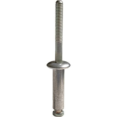 Au-ve-co® 16838 Glass Stop Automotive Rivet, 1/4 in Dia Rivet, 1/2 in Dia Flange, 33/64 to 19/32 in Panel Grip, Aluminum