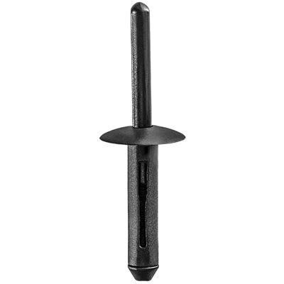 Au-ve-co® 18108 Automotive Rivet, 11/16 in Dia Flange, 2-7/32 in L, 5/32 to 3/8 in Panel Grip, Fits Hole Size: 1/4 in