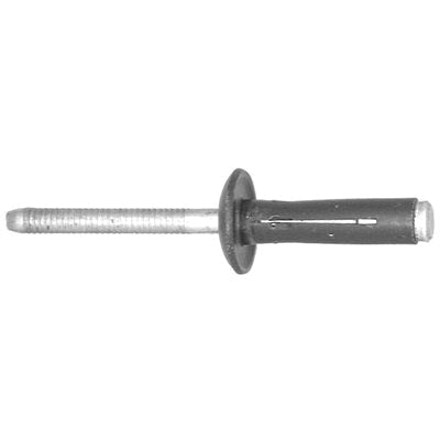 Au-ve-co® 19516 Automotive Rivet, 1/4 in Dia Rivet, 9/16 in Dia Flange, 3/64 to 1/4 in Panel Grip, Aluminum