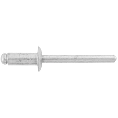 Au-ve-co® 8311 Blind Pan-L Rivet, 7/16 in L, 3/16 in Dia, 1/8 to 1/4 in Grip, Aluminum Rivet-Aluminum Mandrel, Silver