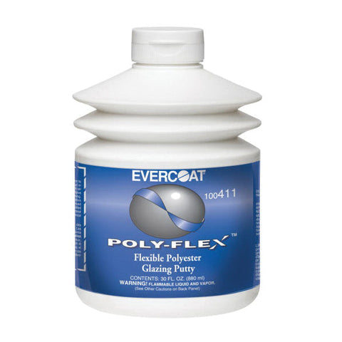Evercoat Poly-Flex Flexible Glazing Putty for Spot/Skim Coats - Gray, 880mL Pumptainer
