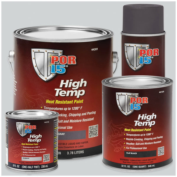 POR 15® High Temp High Heat Resistant Paint (Select Color and Size)
