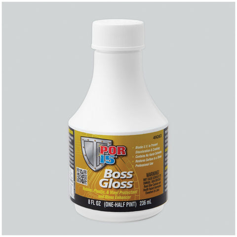 POR 15® 49263 Boss Gloss Protectant, Milky Liquid, Very Mild, 8 oz